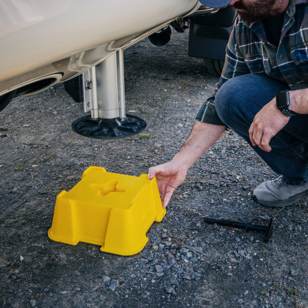 Camco 44539 RV FasTen Stabilizing Big Blocks w / T-Handle - 2 Pack