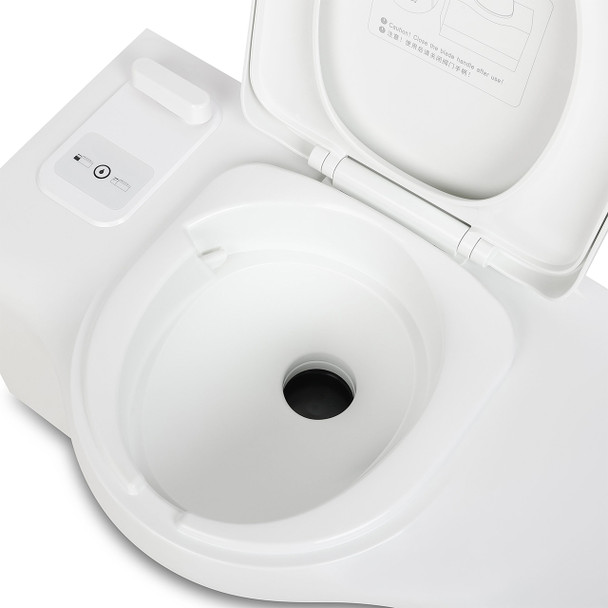 NomadicArk NA-TBW-R RV Self-Contained Bench Toilet - Electric Flush - RH Cassette
