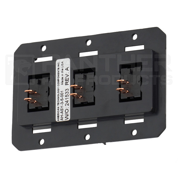 Kaper II L12-0379 3-Gang On/Off Rocker Switch Assembly - Back View