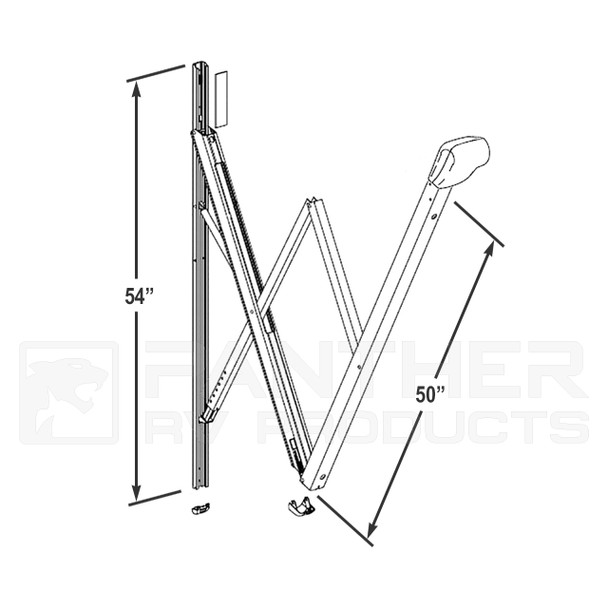 Carefree R001839BLK RV L/H Longitude/Compass/Altitude Awning Arm Hardware Replacement - Black