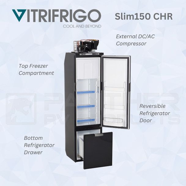 Vitrifrigo SLIM150 CHR RV Electric Refrigerator Freezer - Configuration