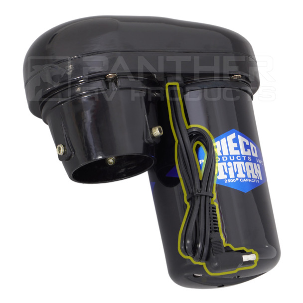 Rieco Titan 16642 Truck Camper Electric Jack Male Power Plug - Black