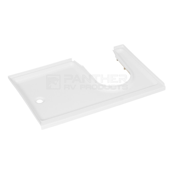 Thetford C223-CS RV Cassette Toilet - Electric Flush w/ 4527LP Shower Pan - Left Drain