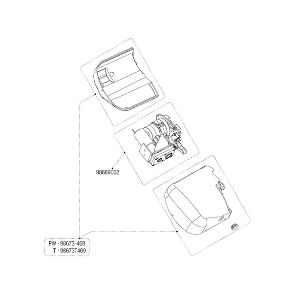 Fiamma® 98673-469 OEM F65 Eagle Awning Compact Motor Cover - White