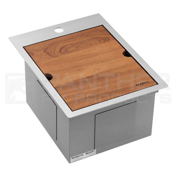 Ruvati RVH8210 Topmount Bar Workstation RV Sink - Cutting Board