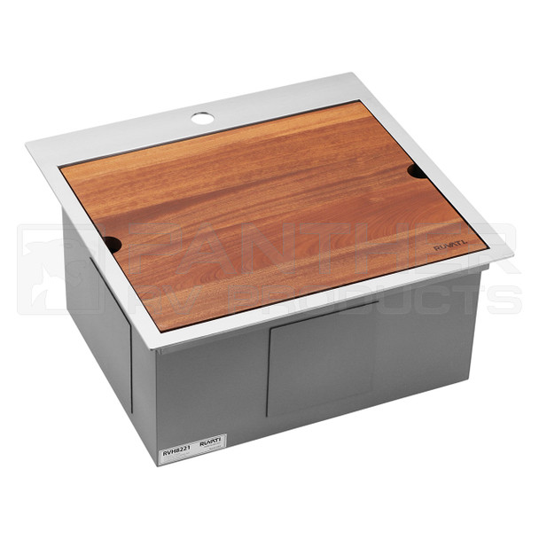 Ruvati RVH8221 Topmount Bar Workstation RV Sink - Cutting Board