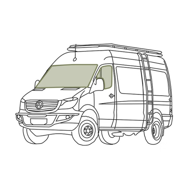VanEssential MERCKITCAB06-BK-REF Mercedes Sprinter (2007-2018 NCV3) Reflective Front Cab Bundle - Black