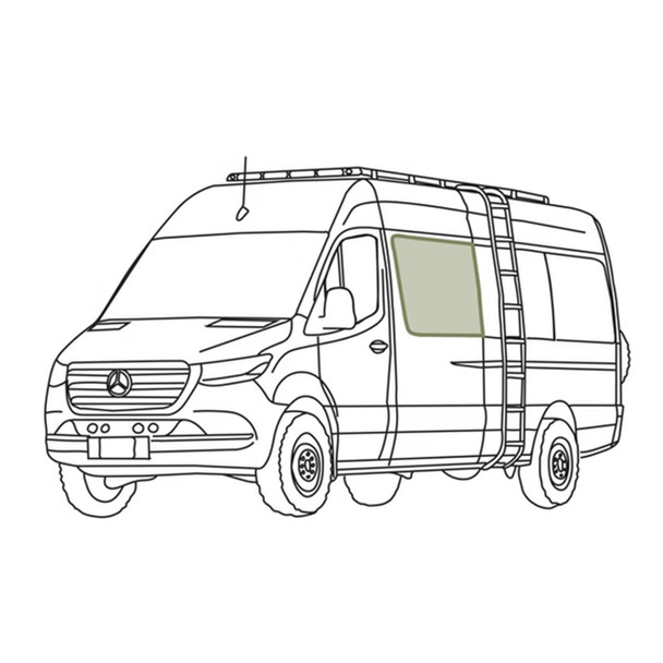VanEssential MERC037-BK Mercedes Sprinter (2007+) Stealth Crew AM Auto Window Cover - Black