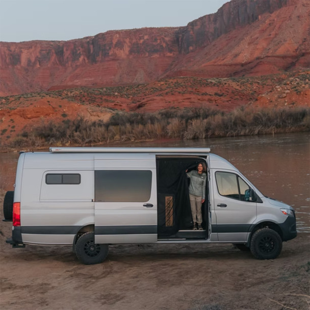VanEssential BUGMERC04 Mercedes Sprinter Sliding Door Bug Screen - Black