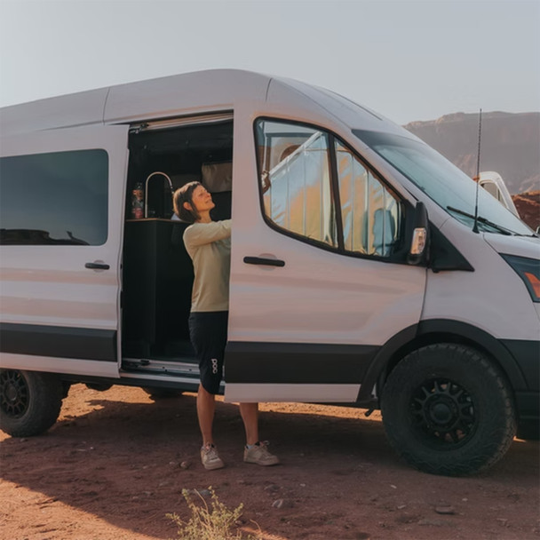 VanEssential FORDKITCAB04-BK-REF Ford Transit (2015+) Reflective Front Cab Bundle - Black