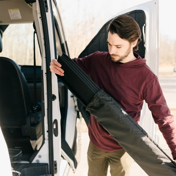 VanEssential FORD2101-BK Ford Transit (2015+) Stealth Front Door Window Covers - Set of 2 - Black