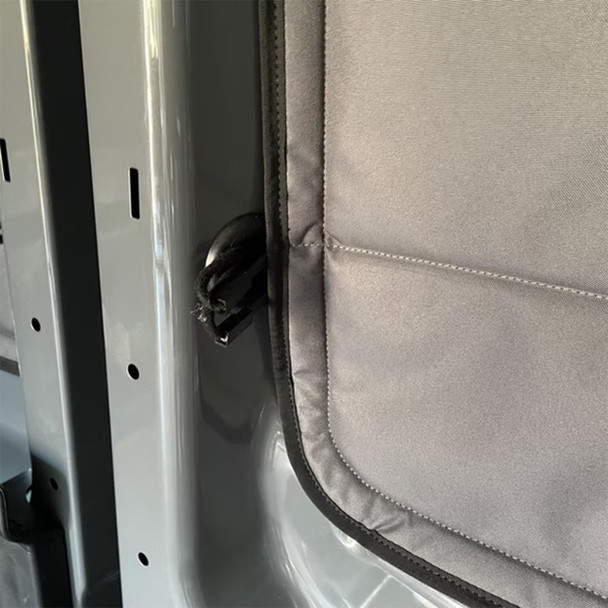 VanEssential FORD2102-BK Ford Transit (2015+) Stealth Rear Door Cargo Window Covers - Set of 2 - Black