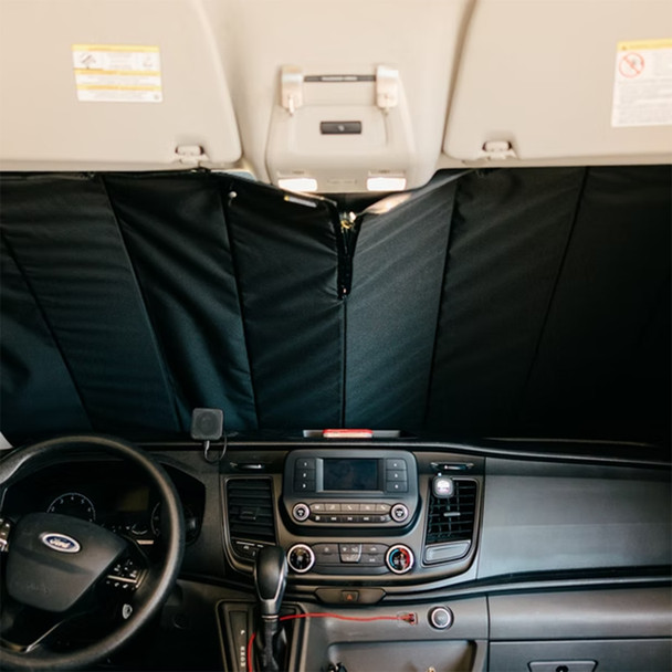 VanEssential FORD2103-BK Ford Transit (2015+) Stealth Front Windshield Cover - Black