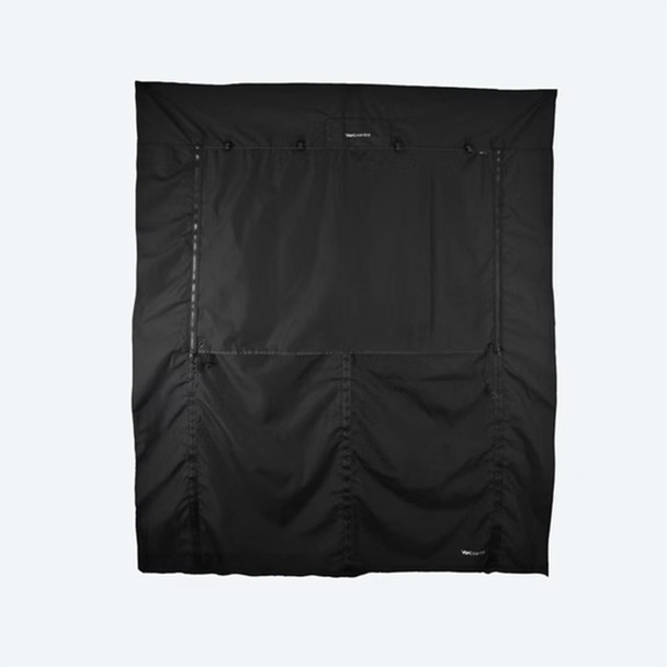 VanEssential BUGFORD02 Ford Transit Medium Roof Rear Door Bug Screen - Half Mesh w/ Privacy Panel - Black