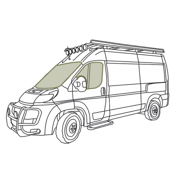 VanEssential PROKITCAB04-BK-REF RAM Promaster (2014+) Reflective Front Cab Bundle - Black