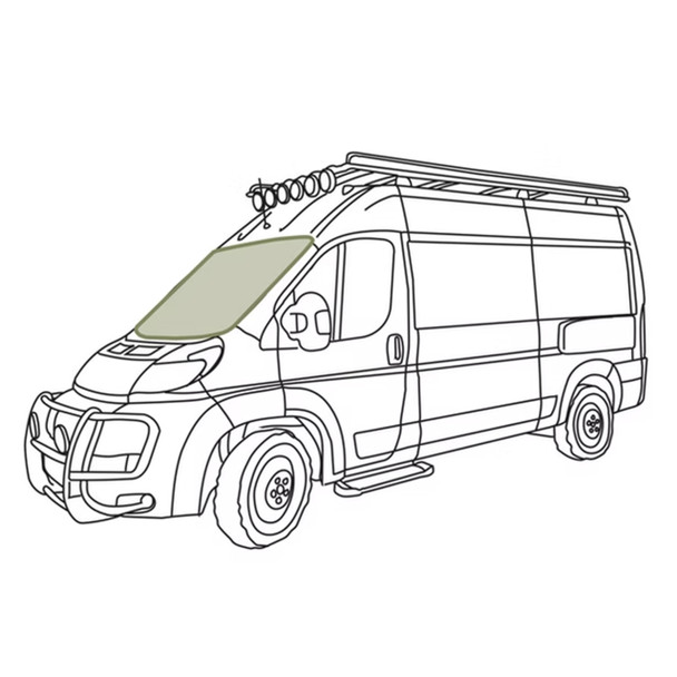 VanEssential PRO2103-BK RAM Promaster (2014+) Stealth Front Windshield Cover - Black