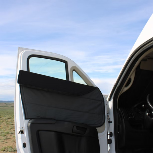 VanEssential PRO2101-BK RAM Promaster (2014+) Stealth Front Door Window Covers - Set of 2 - Black