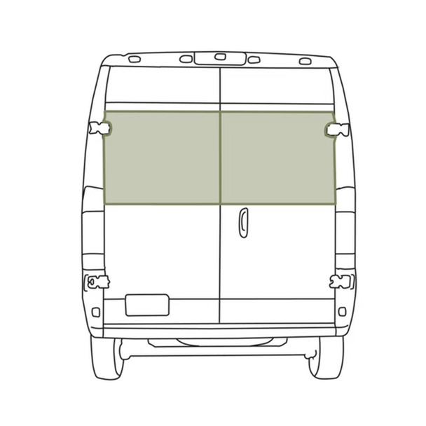 VanEssential PRO2102-BK RAM Promaster (2014+) Stealth Rear Door Window Covers - Set of 2 - Black