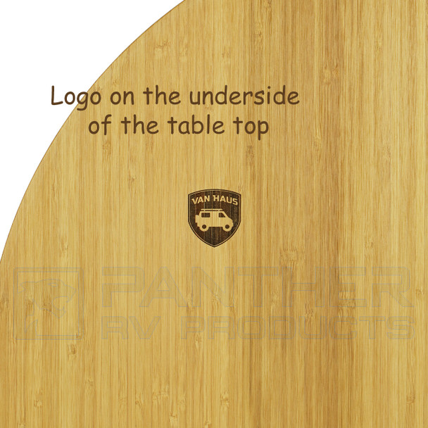 Van Haus Round Bamboo Table Top for Lagun Table Leg
