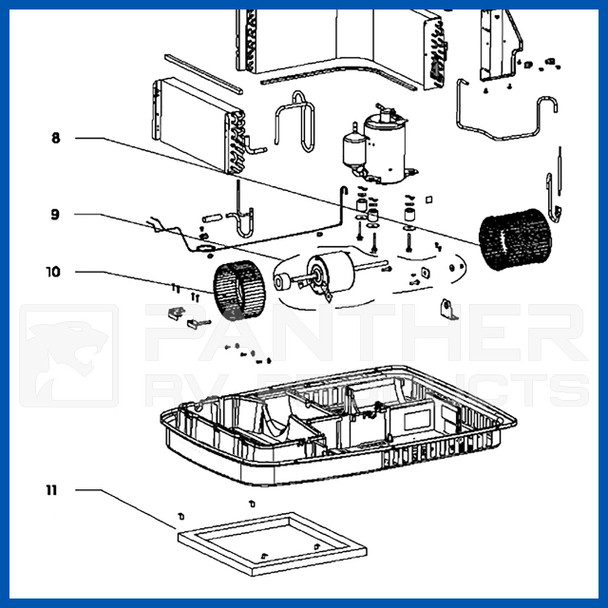 Dometic™ FJX5557 FreshJet 5  Air Conditioner Parts Breakdown