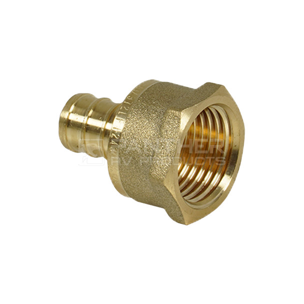 BestPex 41128 (51128) RV Fresh Water PEX Line LF Brass Adapter Fitting - 1/2" PEX x 1/2" FPT