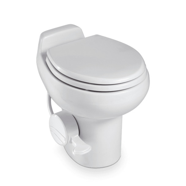 Dometic™ 510HPS RV Tall Gravity Flush Toilet - Ceramic - Foot Flush - White