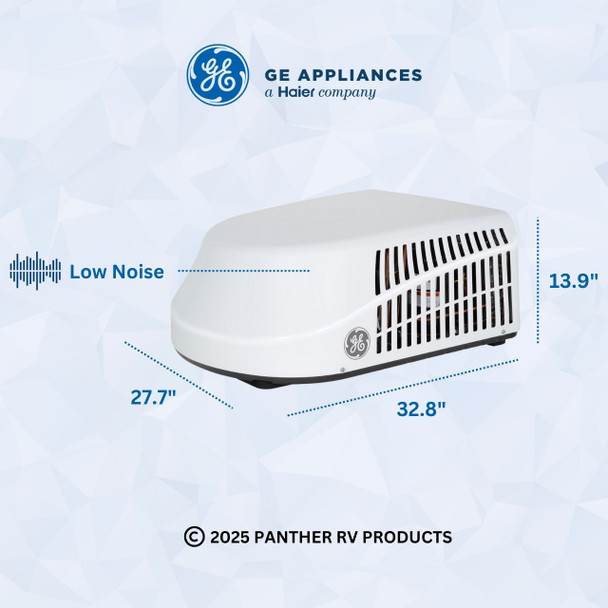 GE® GRCS15XAHW Deluxe Plus R32 RV Air Conditioner 15k / 20A - White w/ RGRMN1A Manual ADB Kit