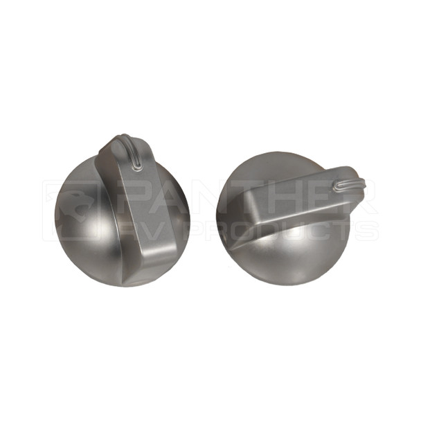 Dometic™ 1053105720 OEM Cooktop Burner Control Knobs - Nickel Satin - 2 pk