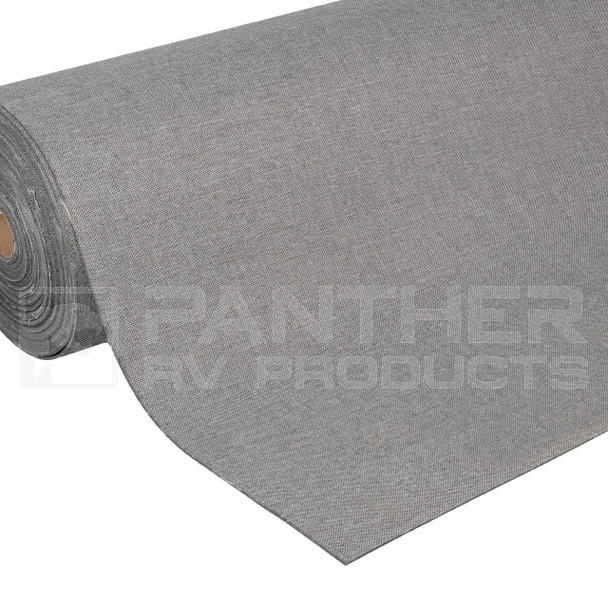 Marathon Plus MARP1005-BL1 Charcoal Tweed 54" Wall Panel Fabric w/ Padding - 2 yd. Piece - BLEMISHED