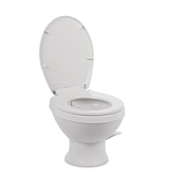 Dometic™ Essential 401 Short Gravity Flush Toilet - Plastic - Foot Flush - White
