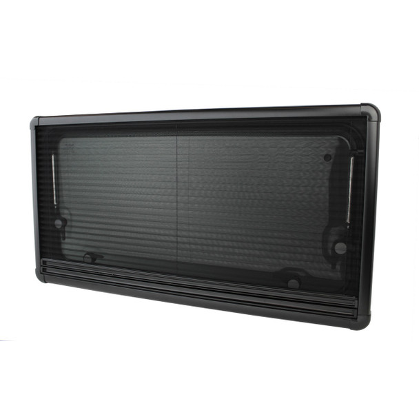 NomadicArk ACG13-SQ900450-ABB Universal Double-Pane Slim Glass-Acrylic Window (Square Corners) - Black