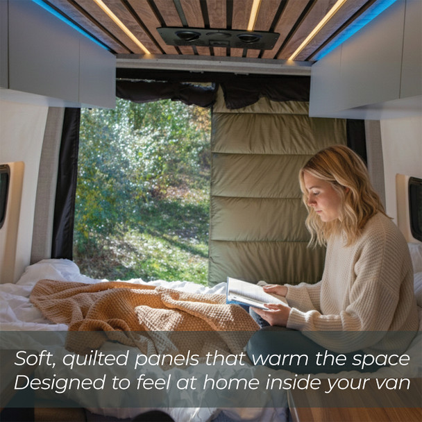 Redpoint 47561069297882 Mercedes Sprinter (2019+ VS30) Maxx Cover Pro Edition Rear Door Covers - Olive Green