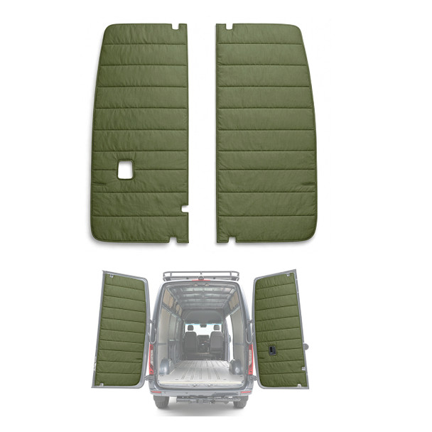 Redpoint 47561266823386 Mercedes Sprinter (2019+ VS30) Maxx Cover Lite Edition Rear Door Covers - Olive Green