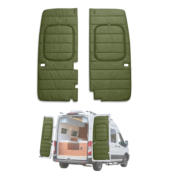 Redpoint 47562688397530 Ford Transit (2015+) Maxx Cover Pro Edition Rear Door Covers - Olive Green