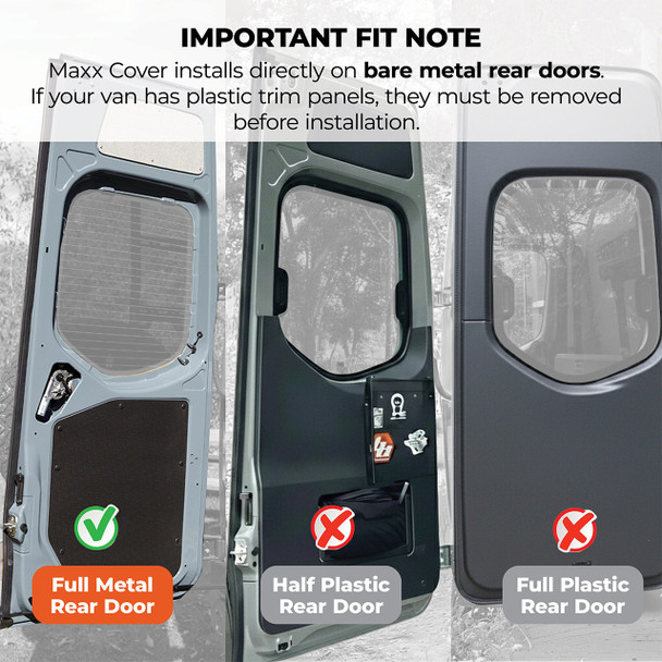 Redpoint 47562713366746 Ford Transit (2015+) Maxx Cover Lite Edition Rear Door Covers - Dark Gray