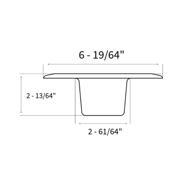 Lagun LAG-643 OEM Table Leg Floor Base - Recessed Mount