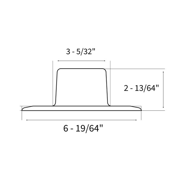 Lagun LAG-895 OEM Table Leg Floor Base - Surface Mount