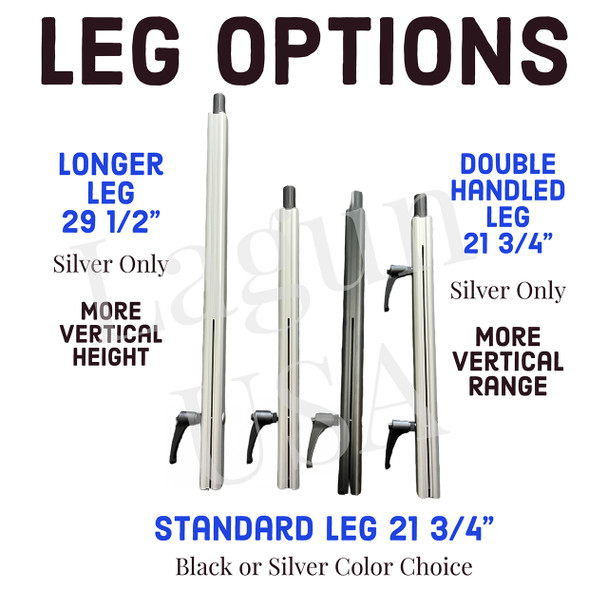 Lagun LAG-725 Original Adjustable Dining Table Leg System w/ Surface Floor Base - Tall Height