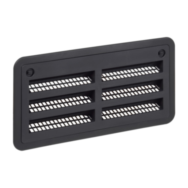 Star D RV Refrigerator Vent and Access Door - Black