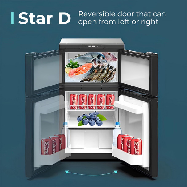 Star D DR80 Electric Fridge/Freezer - DC Only - Black - 2.8 cu. ft.