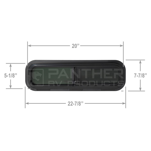 AM Auto UBW-RV2-HSS Passenger Side Half-Slider Small Bunk Window