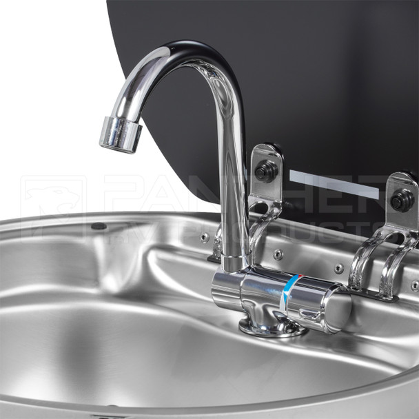 Dometic™ SMEV VA7306US Round Sink w/ Glass Lid and SUP-542 Faucet