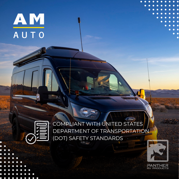 AM Auto FT14-RS1-BL3 Ford Transit Passenger's Side Bonded Sliding Door Window - BLEMISHED