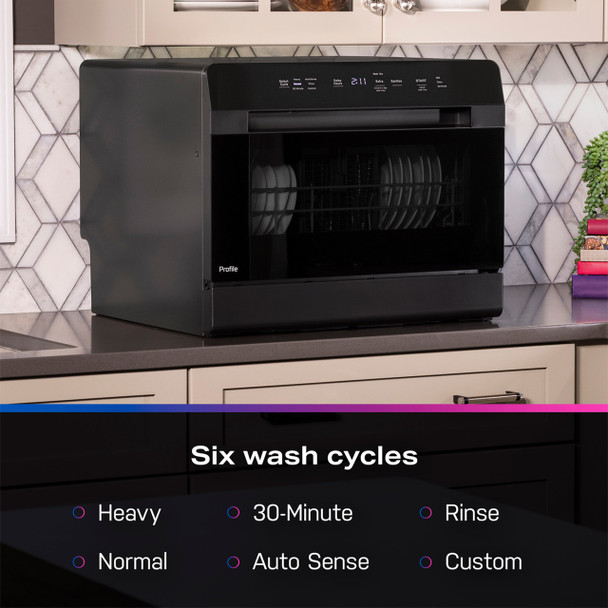 GE® Profile™  PZF560HGWBB ENERGY STAR® Smart Compact Countertop Dishwasher