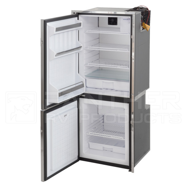 Isotherm 1195BB7NK0000 Cruise 195 Combi Stainless Steel Electric Refrigerator/Freezer - AC/DC - 6.9 C/F