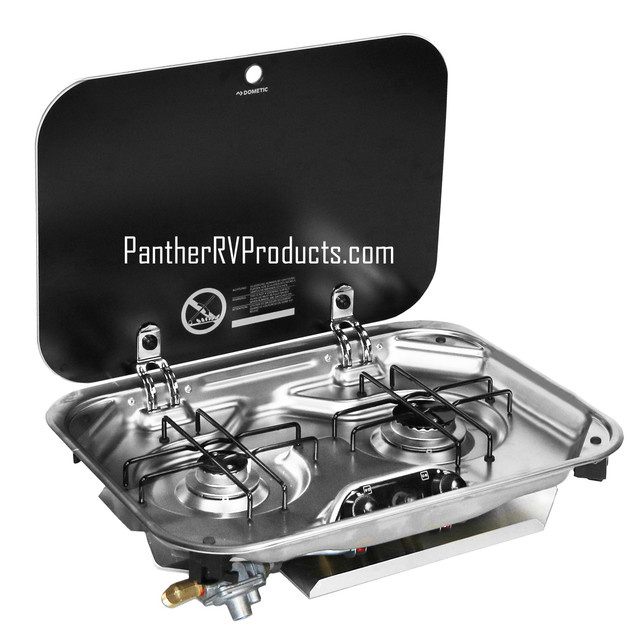 Dometic™ D21BPW (50210) RV 2Burner Propane Cooktop Black