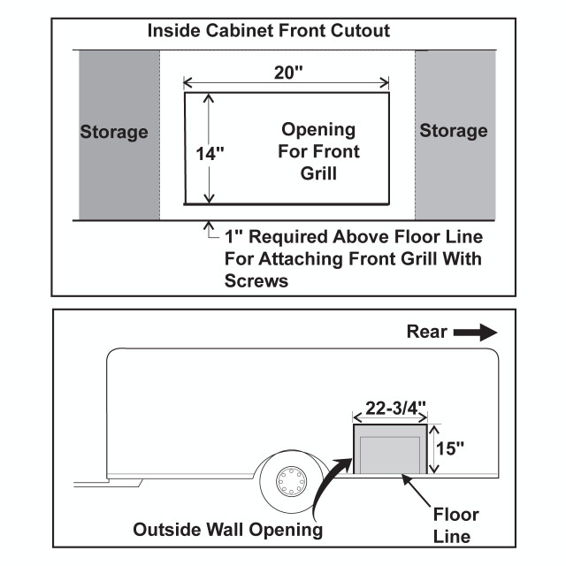 Dometic 441003AXX1 Cool Cat RV Under Bench Air Conditioner w/ Heat Pump
