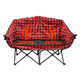 Kuma Outdoors 849-RB Heated Cushioned Double Camping Chair - Red/Black