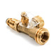 Camco 59113 RV Propane Tank Brass Tee with Four Ports