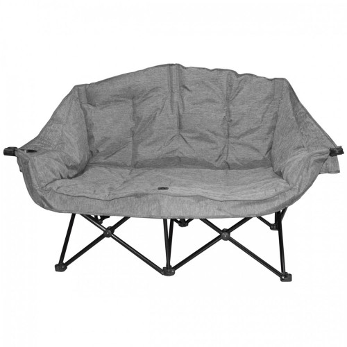 Kuma Outdoors 490-HG Bear Buddy Cushioned Camping Chair - Heather Grey